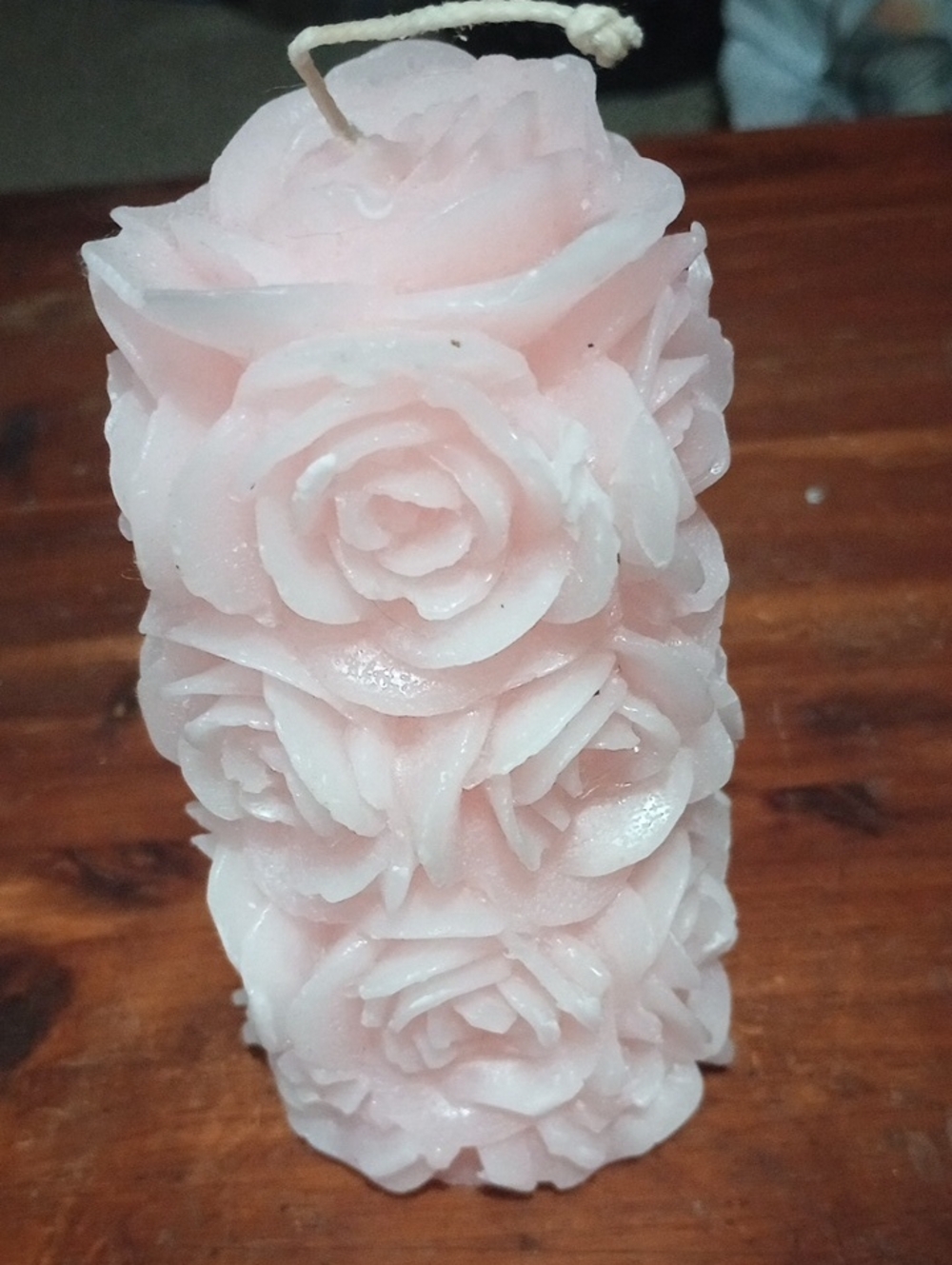 Pink Rose Cluster Decorative Candle - Unbranded